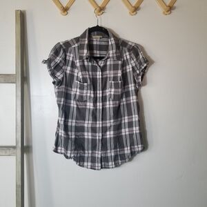 ARIZONA JEANS WOMEN'S SNAP BLOUSE SIZE XL